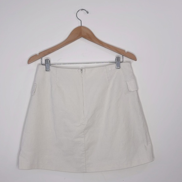 Francesca’s Collections Sailorside Mini Skirt Color Ivory Women’s Skirt Large - Picture 3 of 5